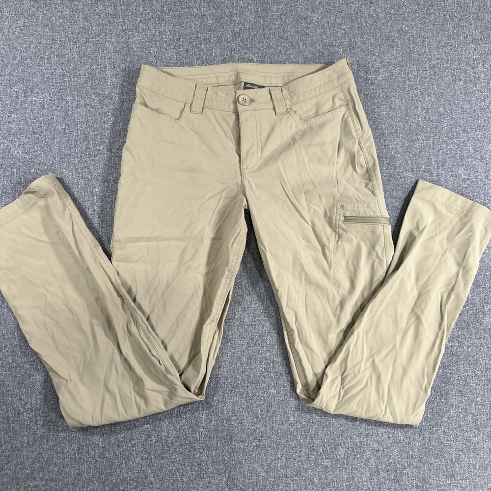 Eddie Bauer Womens Hiking Pants‎ Size 4 Beige Outdoor Cargo Lightweight